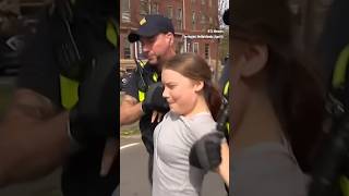 Greta Thunberg detained by police in The Hague [upl. by Hildy]