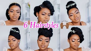 6 ElegantBridal HairstylesUpdos on Natural Hair Quick amp Easy [upl. by Lempres]