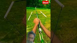 Teer ka shoot bamboo archery toys bambooindia bamboohut bambooshoot automobile [upl. by Anelim]