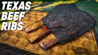 Smoked Texas Style Beef Ribs  Ash Kickin BBQ [upl. by Nwotna]