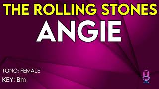 The Rolling Stones  Angie  Karaoke Instrumental  Female [upl. by Ordnassela]