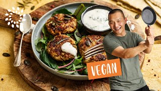 Burger aus Blumenkohl Rezept  Vegan [upl. by Tham662]