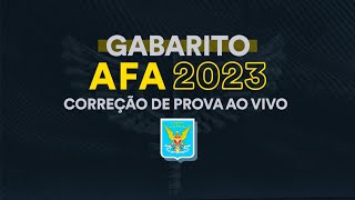 Gabarito AFA 2023 Correção de prova Ao Vivo [upl. by Frye]