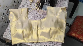 80 सेटी कपड़े में चेस्ट 38 इंच सादा ब्लाउज की कटिंग कैसे करे how to cut plain blouse for chest38inch [upl. by Dowd]