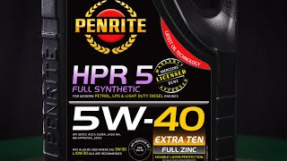 Penrite HPR 5 5W40 Engine Oil [upl. by Einatsed]