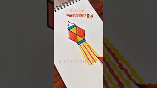 Diwali Kandil Drawing 🏮  Aakash Kandil Drawing  Easy Drawing Short shorts drawing diwalidrawing [upl. by Eolanda678]