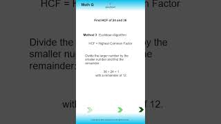 Math  07  HCF  Method 3  Euclidean Algorithm 38 [upl. by Shyamal]