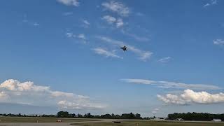 F22 Flyby Turn and Cobra 2023 EAA Oshkosh Wisconsin [upl. by Edals]