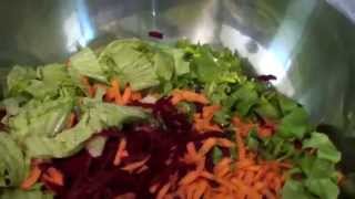 RECETTE DE SALADE CAROTTES BETTERAVES ETC [upl. by Akinorev]