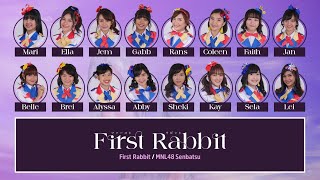 MNL48 – First Rabbit Color Coded Lyrics TGBYEN [upl. by Anerahs]