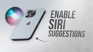 How to Enable Siri Suggestions on iPhone tutorial [upl. by Orabelle]