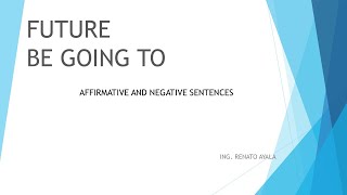 Affirmative and negative sentences future BE GOING TO [upl. by Lacey]