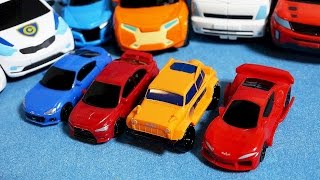 초속변형 자이로제타 미니 4종류와 또봇 장난감 GyroZetter mini car toys [upl. by Yemerej]