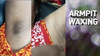 Armpit wax at home wax Armwax tutorial video [upl. by Dinnage360]