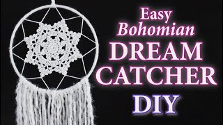 DIY Dreamcatcher  How To Make A Doily Boho Dream Catcher  Easy Dreamcatcher Tutorial for Beginners [upl. by Sewole]