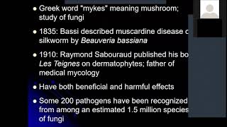 Online class on the Introduction to Medical Mycology [upl. by Nilreb460]