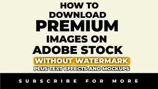 How to Download Adobe stock premium Images free without watermark [upl. by Lennard]