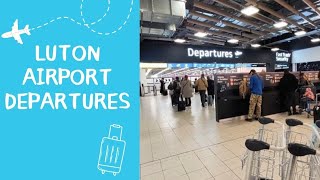 London Luton Airport Departures Landside amp Airside  March 2024 [upl. by Alaek]