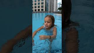 Pool and Beach Funny Kids Swimming Video [upl. by Neddra134]