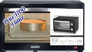 Agaro 9 lilite OTG reviewmini oven unboxingFlipkart OTG 9 litres unboxing reviewoven amount 1700 [upl. by Eamon56]