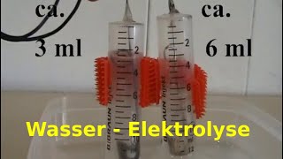 Elektrolyse von Wasser zur Herstellung von Wasserstoff und Sauerstoff [upl. by Weisman]