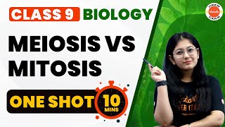 Meiosis vs Mitosis One Shot in 10 Mins🔥 Cell DivisionThe Fundamental Unit of Life Class 9Cbse2024 [upl. by Nelak326]