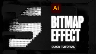 How to Apply Bitmap Effect to Your LogoText in Adobe Illustrator [upl. by Luann283]