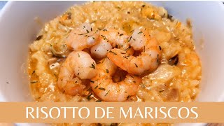 Risotto de camarones 🦐 y mariscos Receta DELICIOSA y FÁCIL ✅✅✅ [upl. by Peti]