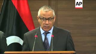 PM Ali Zidan on standoff between militia and government forces [upl. by Flo711]