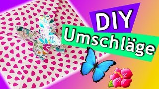 BRIEFUMSCHLÄGE basteln  Umschläge für GEBURTSTAGSKARTEN basteln  DIY für Kids  einfach amp schnell [upl. by Nigrom]