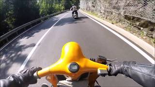 Timmelsjoch Shortcut Vespa v50 Quattrini M200 vs Lambretta LI150 Monza [upl. by Boniface]