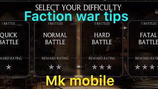 Mk mobileFaction war tips [upl. by Etnovaj]