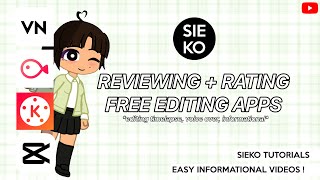 FREE editing apps for videos how to use them  small editing tutorial  Gacha Club VOICE OVER [upl. by Broadbent]