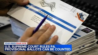 Supreme Court allows Pennsylvania to count contested provisional ballots rejecting Republican plea [upl. by Aecila142]