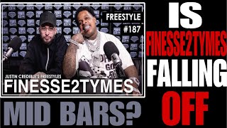 Finesse2Tymes Raps Over The Notorious BIGs quotNotorious Thugsquot Beat In Justin Credible Freestyle [upl. by Tsirc]