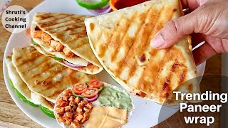 Trending tortilla wrap hack with paneer wrap  paneer wrap  trending paneer wraps recipe [upl. by Gewirtz161]