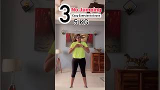 Lose 5 kg with these 3 exercises No Jumpingshorts weightloss workoutathome cardio trending [upl. by Mir]