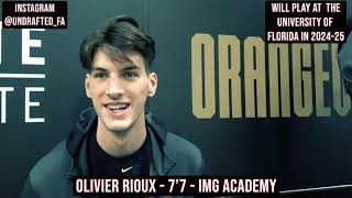 7foot7 Olivier Rioux AllCanadian Game Highlights and Interview  Florida Gators commit [upl. by Martinsen]