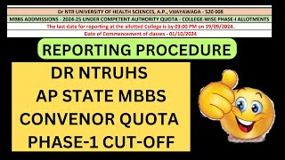 AP STATE CONVENOR QUOTA PHASE1 CUTOFF NEET UG SCORE AIR  ADMISSION PROCEDURE [upl. by Mika761]