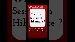 What is Session in Hibernate  Coding Skills hibernate javacoding javainterviewquestions [upl. by Osithe]