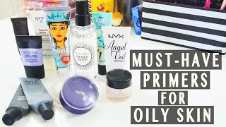 Top 10 ♡ MustHave Makeup Primers for OilyCombination Skin  FashionablyFayy [upl. by Nannie]