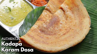 Best కడప కారం దోశ  Kadapa karam dosa recipe with erra karam amp Bombay chutney  VismaiFood​ [upl. by Whalen]