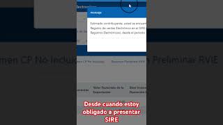 Cómo consultar desde cuando estoy obligado a presentar mis registros electrónicos a través de SIRE [upl. by Sidon907]