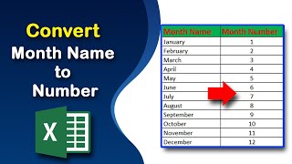 How to Turn Month Name to Month Number in Excel [upl. by Lecrad]