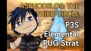 FFXIV  P3S Elemental JP PUG strat [upl. by Atirahs389]