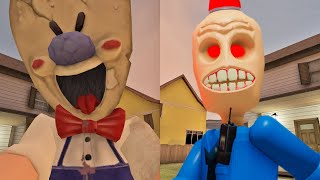 Funny moments in Ice Scream VS Roblox  Funny Moments experiments With SIREN COPS PRISON [upl. by Pryor]