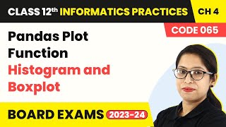 Pandas Plot Function Histogram and Boxplot  Class 12 Informatics Practices Ch 4  CBSE 202425 [upl. by Boccaj165]