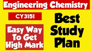 CY3151Engineering ChemistryImportant Study PlanEasy way to get pass mark in engineering chemistry [upl. by Htebazila]