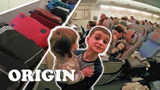 Taking A Long Haul Flight With UKs Biggest Family  The Radford Family  Origin [upl. by Macfadyn]