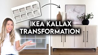 DIY IKEA HACK KALLAX TRANSFORMATION  FLUTED SIDEBOARD [upl. by Idzik]